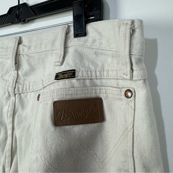 Wrangler Ivory Cream Straight Leg Denim Jeans Western Rodeo - Picture 2 of 4
